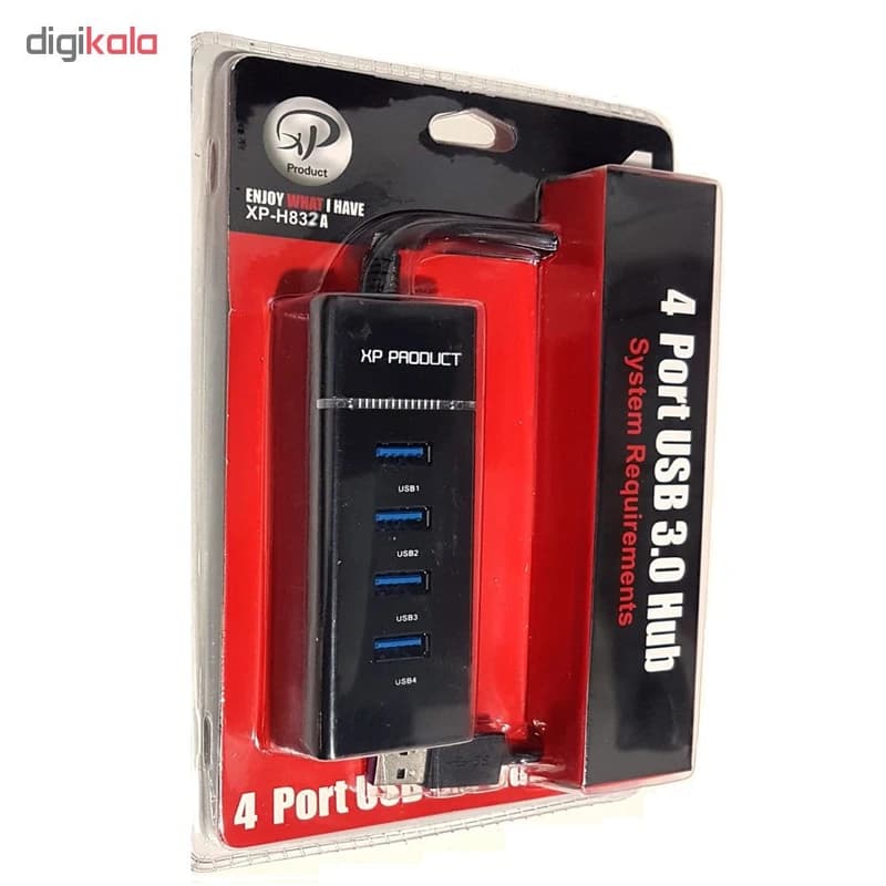 هاب 4 پورت USB 3.0 ایکس پی پروداکت مدل XP-H830 کد M13550 — تصویر ۳
