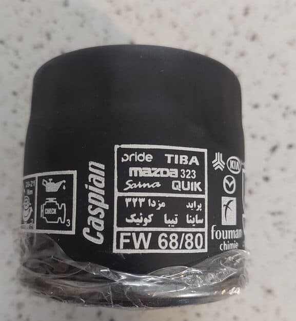 فیلتر روغن خودروی کاسپین مدل FW68/80 مناسب برای تیبا ساینا کوییک کد M13510