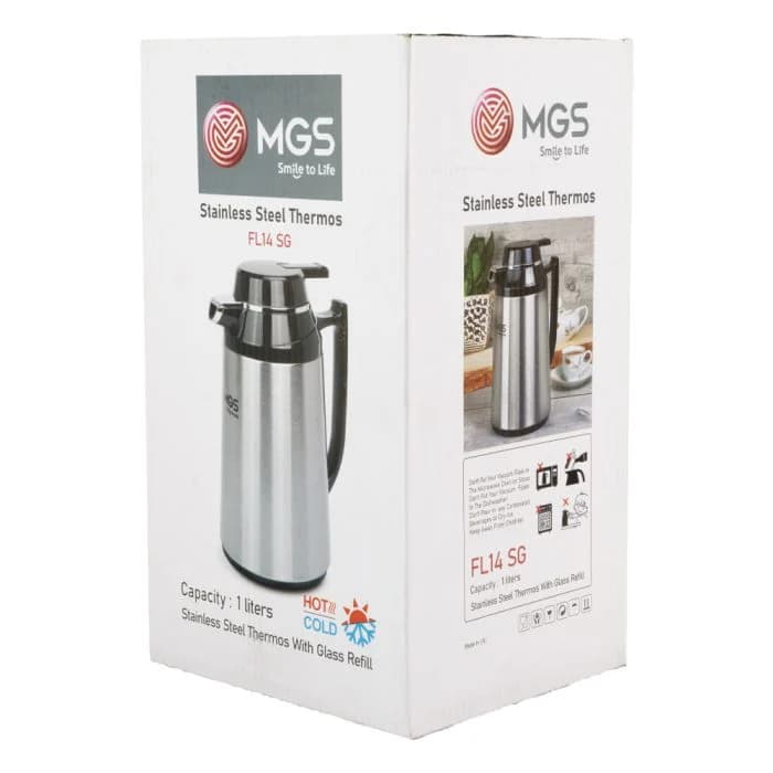 فلاسک بدنه استیل 1 لیتری برند ام جی اس MGS کد کالا FL14SG — تصویر ۵