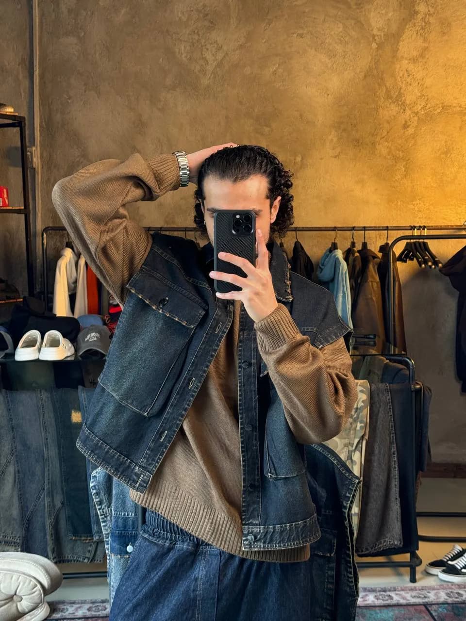 وست جین سنگشور ZARA آبی / نفتی L — تصویر ۲