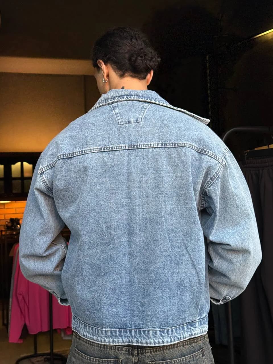 کت جین Balenciaga آبی یخی L — تصویر ۶