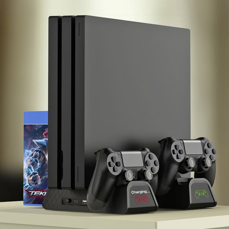 پایه نگهدارنده و شارژر دسته بازی PS4 Slim / Pro دابی TP4-882 — تصویر ۹