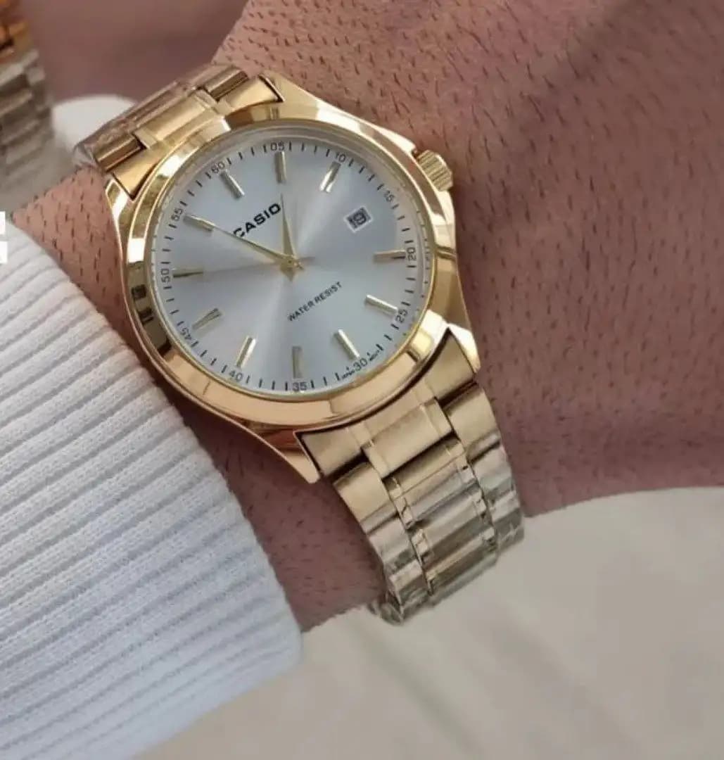 ساعت Casio (طلایی صفحه سفید) کد 4239زنانه