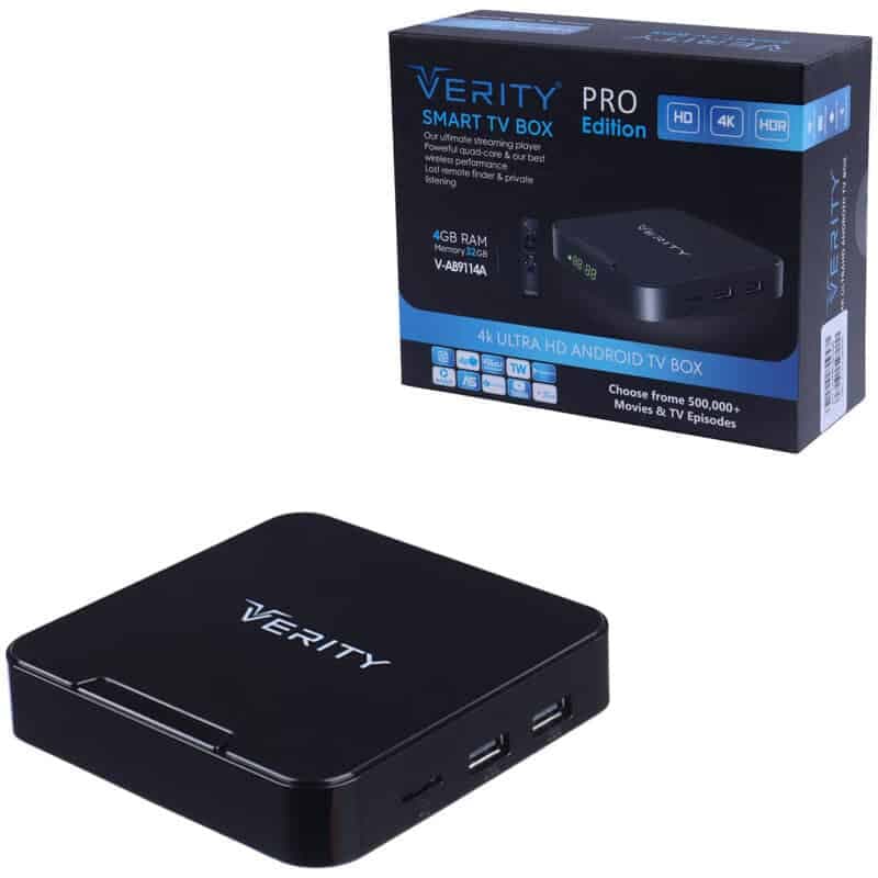 اندروید باکس Verity V-AB9114A 4K + ریموت کنترل