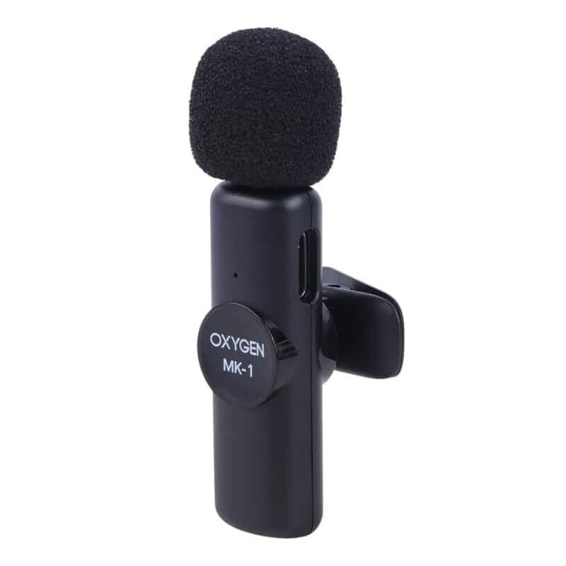 میکروفون یقه ای بی سیم Oxygen MK-1 + تبدیل Type-C To Lightning — تصویر ۴