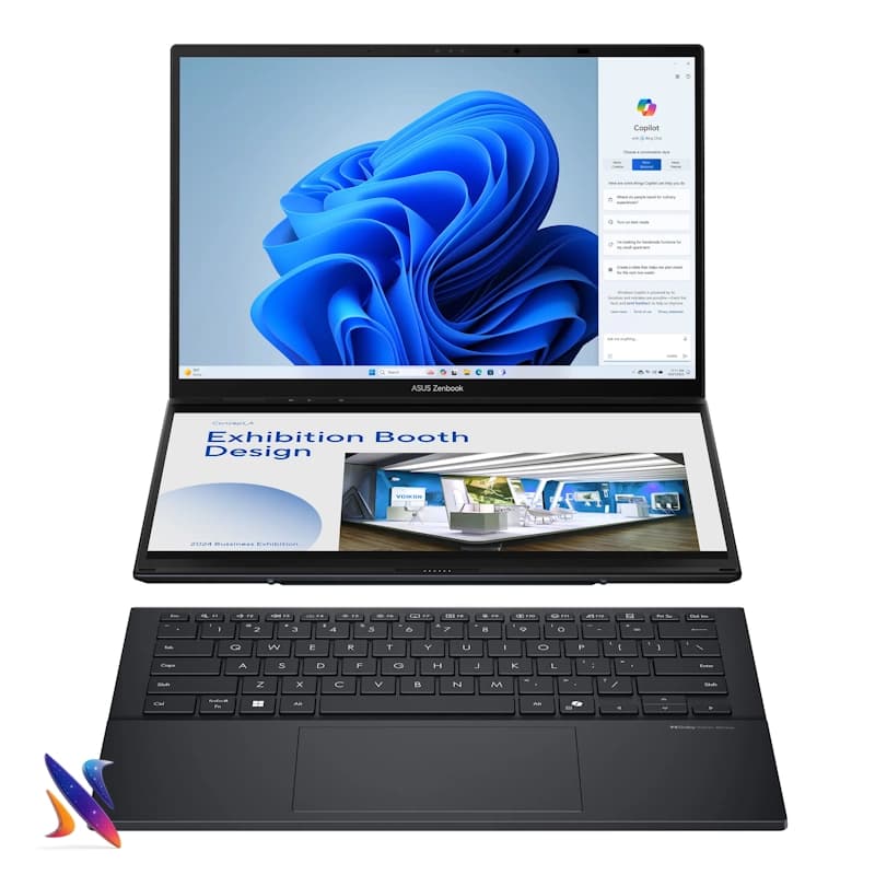 لپ تاپ 14 اینچی لمسی ایسوس ASUS Zenbook DUO OLED UX8406CA Core Ultra9-285H 32GB 512GB Intel ARC 140T Graphics Touch — تصویر ۳