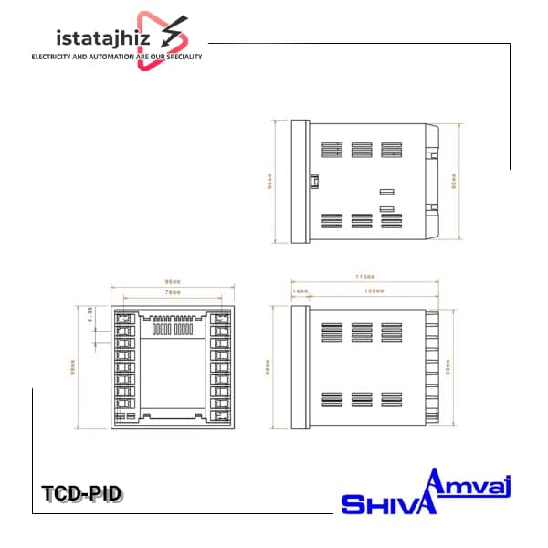 ترموستات ۹۶ مدل TCD-PID شیوا امواج — تصویر ۲