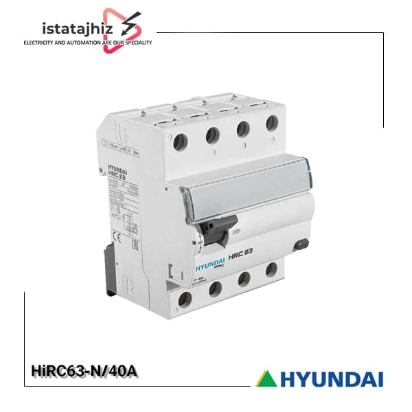 کلید محافظ جان 4 پل 40 آمپر هیوندای HiRC63-N/40A — تصویر ۲