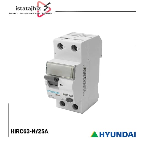 کلید محافظ جان 2 پل 25 آمپر هیوندای مدل HiRC63-N/25A