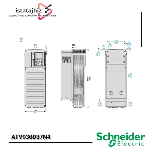 درایو اینورتر اشنایدر سه فاز 37kW سری ATV930 — تصویر ۲