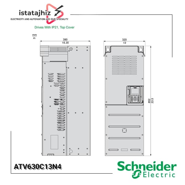 درایو اینورتر اشنایدر سه فاز 130kW سری ATV630 — تصویر ۷