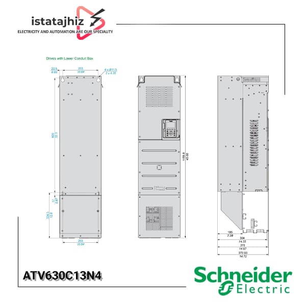 درایو اینورتر اشنایدر سه فاز 130kW سری ATV630 — تصویر ۵