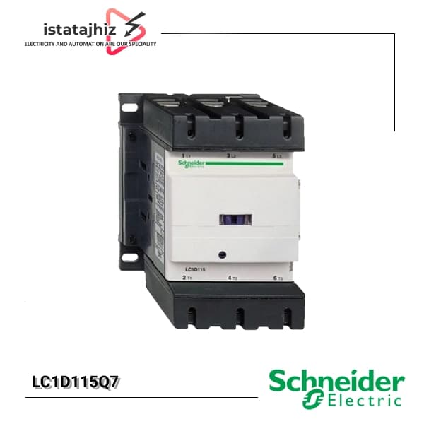 کنتاکتور 110 آمپر اشنایدر مدل LC1D115Q7 بوبین 380 ولت