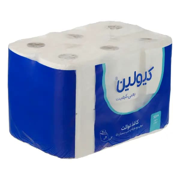 دستمال توالت 4 لایه کیولین بسته 12 عددی