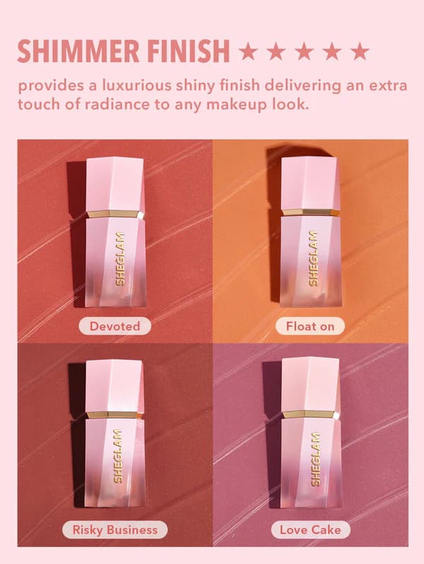 رژگونه مایع درخشان COLOR BLOOM DAYGLOW – FLOAT ON شیگلم SHEGLAM — تصویر ۴