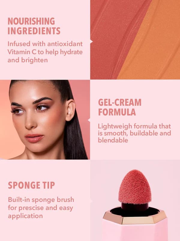 رژگونه مایع درخشان COLOR BLOOM DAYGLOW – FLOAT ON شیگلم SHEGLAM — تصویر ۶