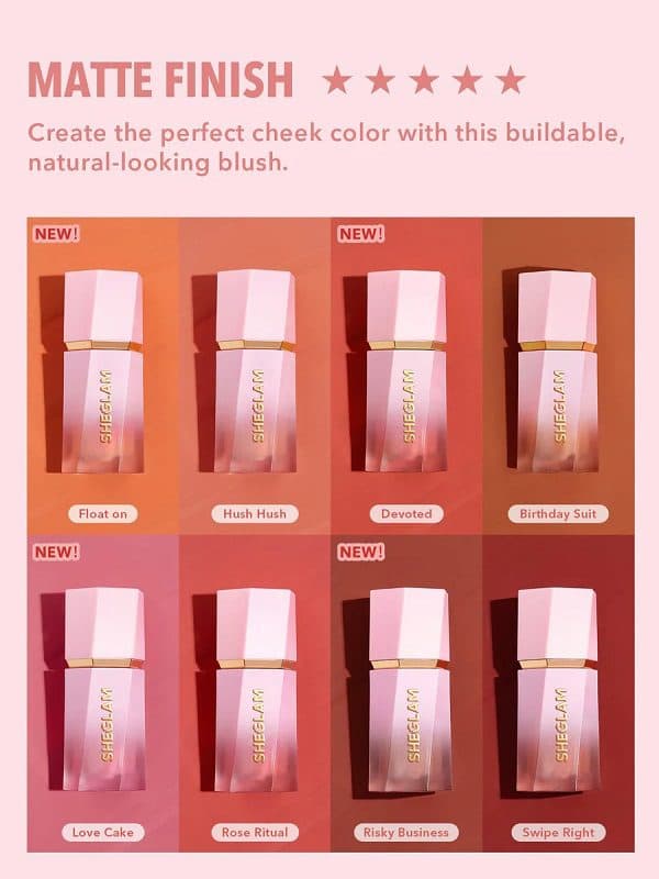 رژ گونه مایع مات COLOR BLOOM -DEVOTED شیگلم SHEGLAM — تصویر ۴