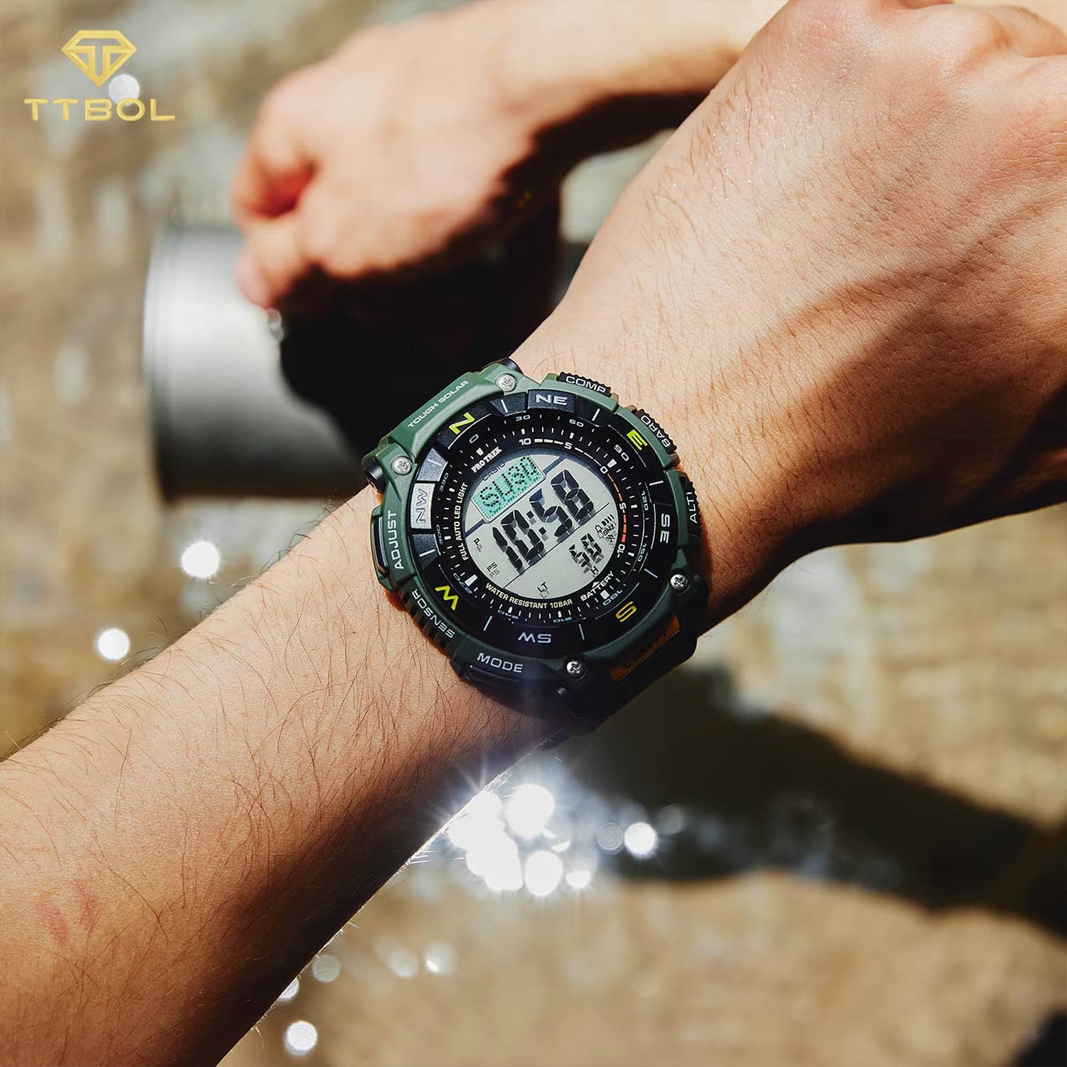 ساعت مچی مردانه کاسیو پرو ترک CASIO PRO TREK PRG-340-3 — تصویر ۲