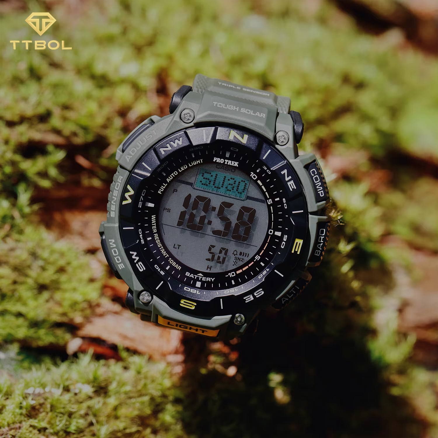 ساعت مچی مردانه کاسیو پرو ترک CASIO PRO TREK PRG-340-3 — تصویر ۴
