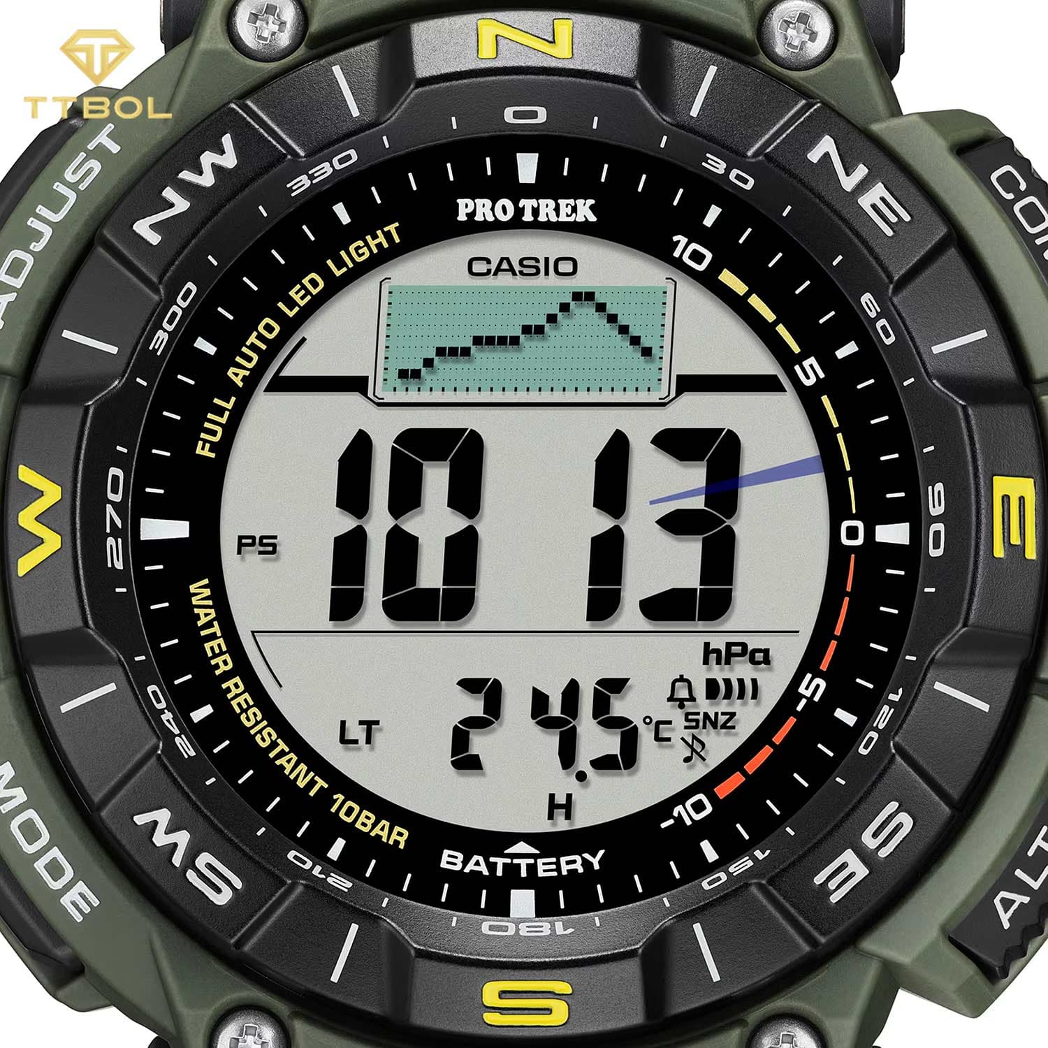 ساعت مچی مردانه کاسیو پرو ترک CASIO PRO TREK PRG-340-3 — تصویر ۷