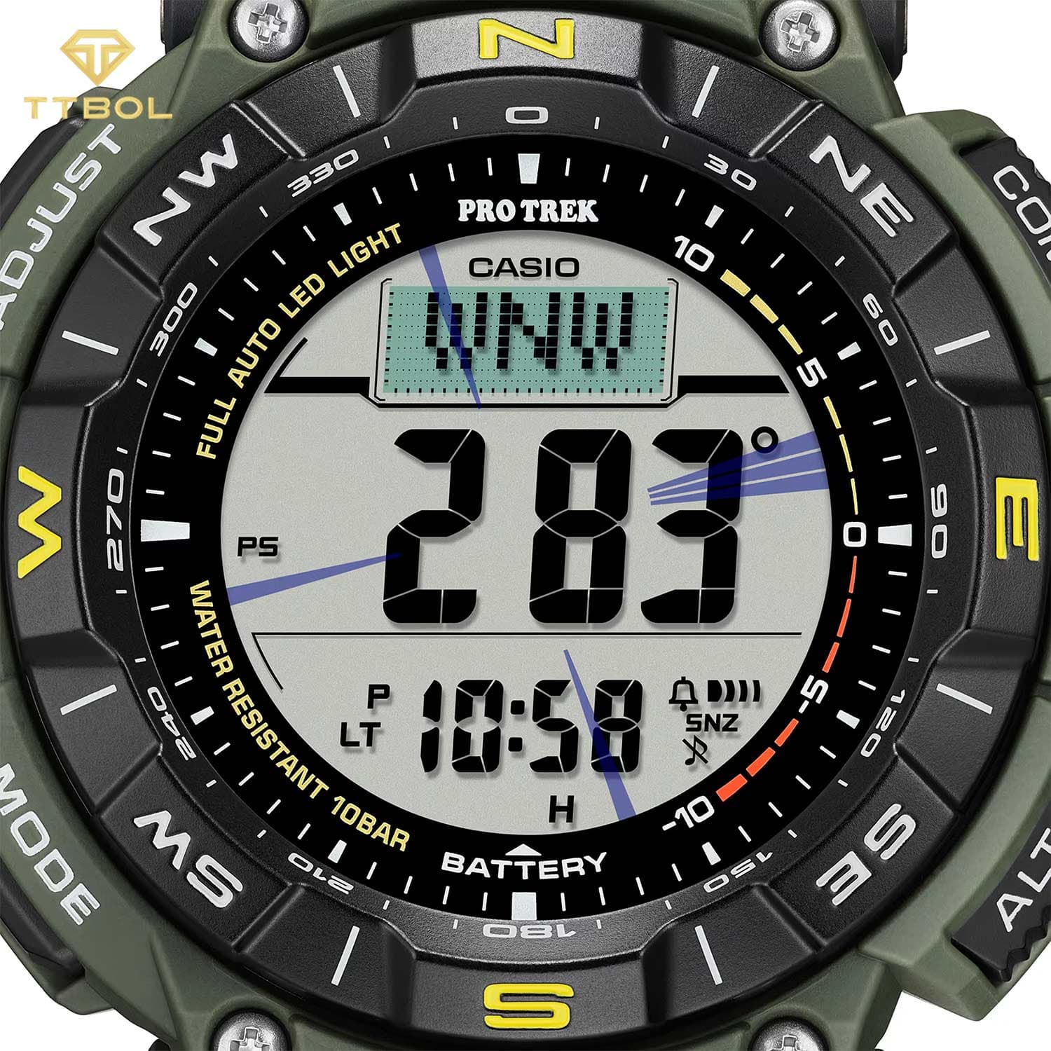 ساعت مچی مردانه کاسیو پرو ترک CASIO PRO TREK PRG-340-3 — تصویر ۸