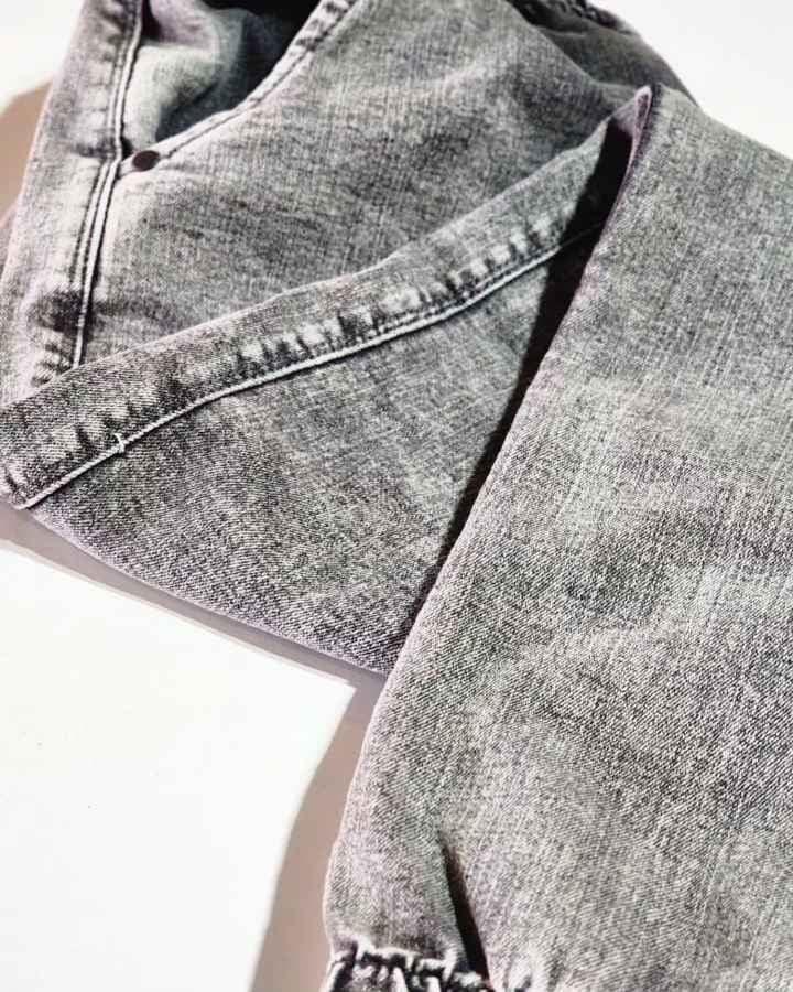 شلوار اسلش سایز بزرگ طوسی روشن کد 1092 — تصویر ۳