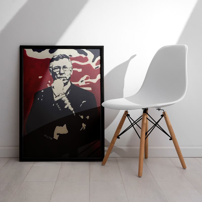 تابلو مدل دیواری طرح الکس فرگوسن Alex Ferguson کد FD557 — تصویر ۳