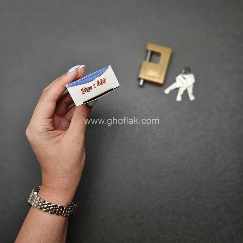 قفل کتابی برنجی مارک گیلا (مهدی) سایز 60 — تصویر ۳