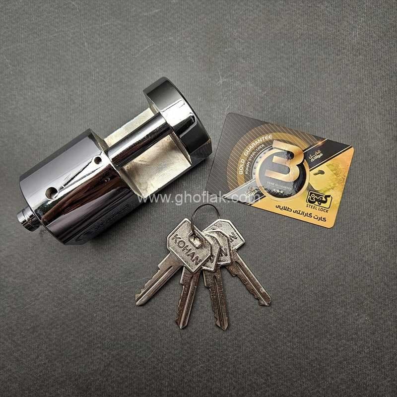 قفل کتابی کهن مدل بیضی کلید دوشیار سایز 95 — تصویر ۶