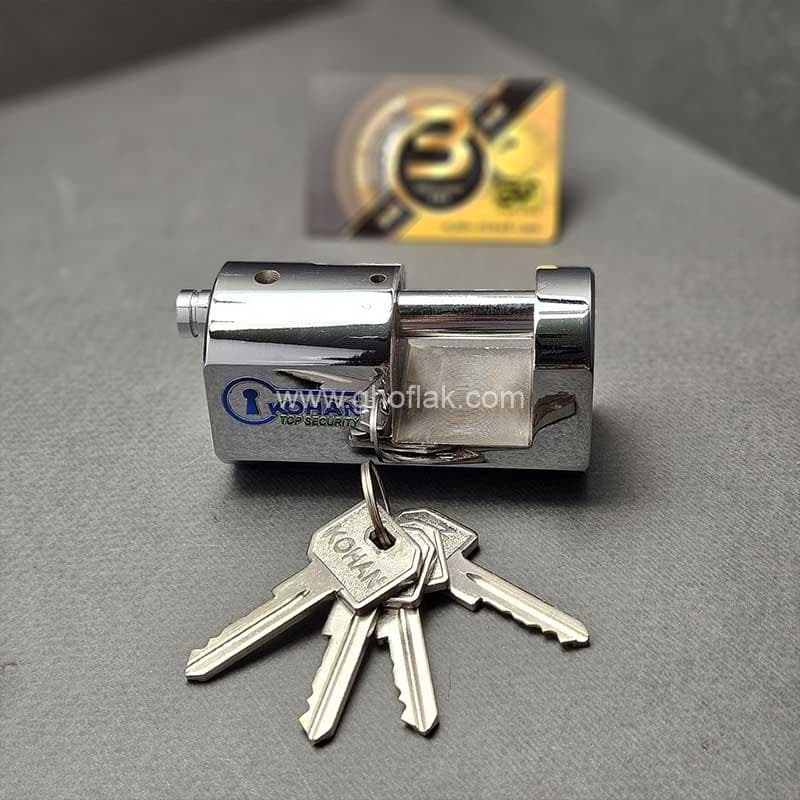 قفل کتابی کهن مدل بیضی کلید دوشیار سایز 95 — تصویر ۵