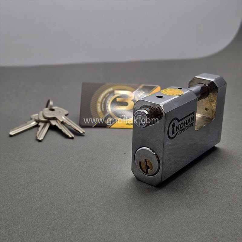 قفل کتابی کهن سایز 100 کلید دوشیار — تصویر ۳