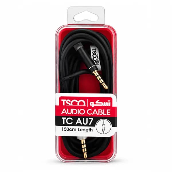 کابل AUX سه خط فلزی تسکو مدل TC AU 7 طول 1.5 متر — تصویر ۲