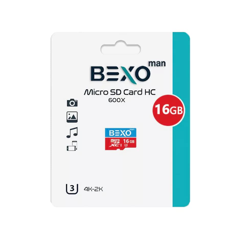مموری 16 گیگابایت MicroSDXC بکسو من مدل Bexo Man U3-600x سرعت 90MB/s
