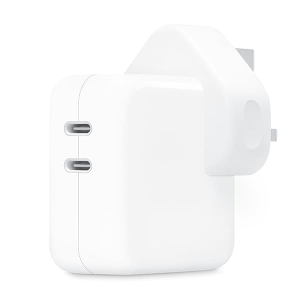 شارژر 35 وات اپل مدل Dual USB-C Port (اصل) سه شاخه