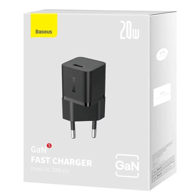 شارژر 20 وات باسئوس(بیسوس)Baseus GaN5 Mini CCGN050101 فست شارژ