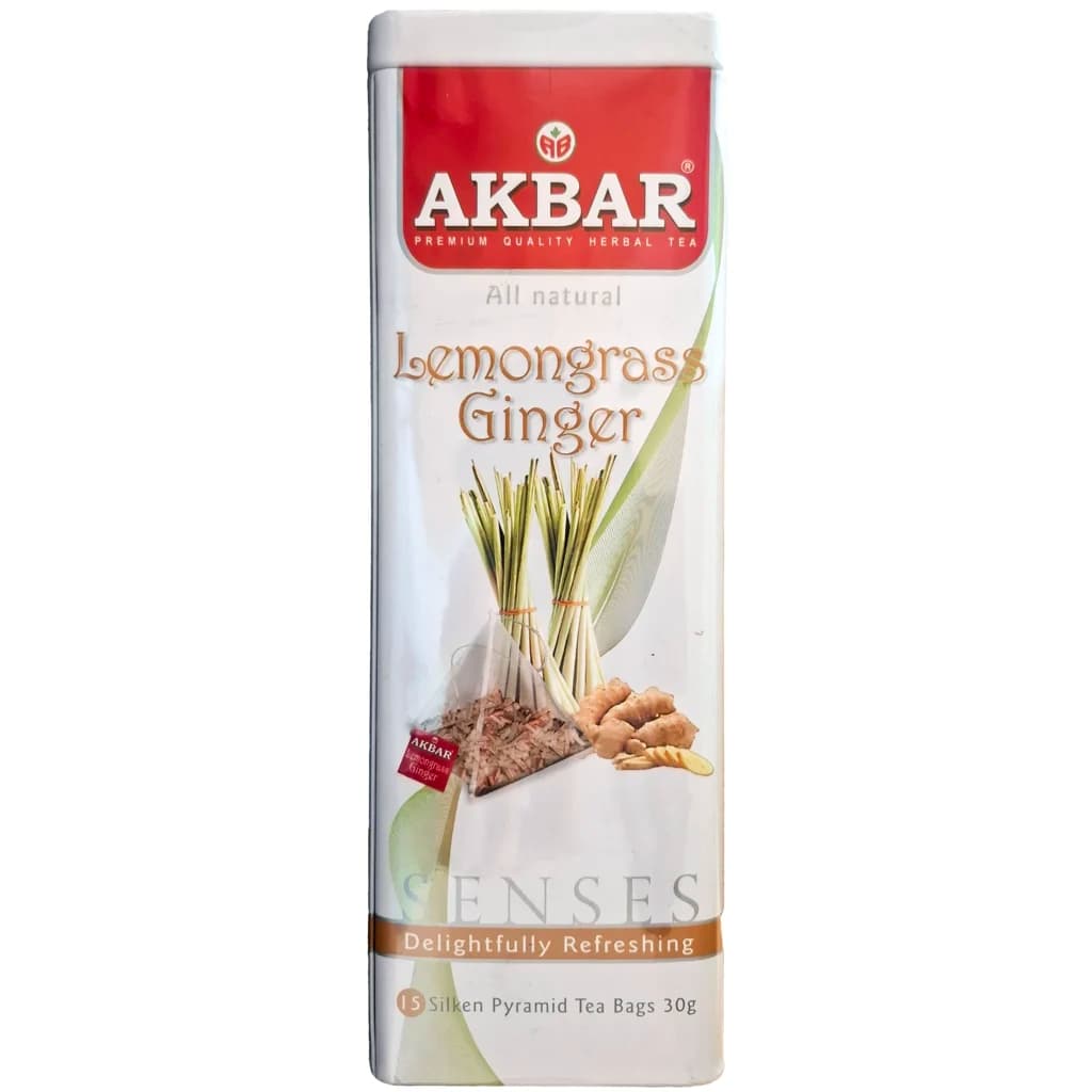 دمنوش کیسه ای لمون گرس (علف لیمو) و زنجبیل اکبر 20 عددی Akbar Lemongrass and Ginger
