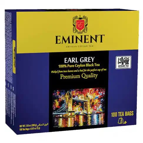 چای کیسه ای امیننت ارل گری 100 عددی Eminent Earl Grey Premium Quality Tea Bags