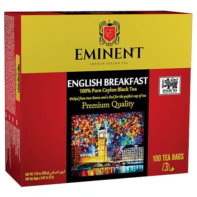 چای سیاه کیسه ای امیننت صبحانه انگلیسی 100 عددی Eminent English Breakfast Premium Tea Bags