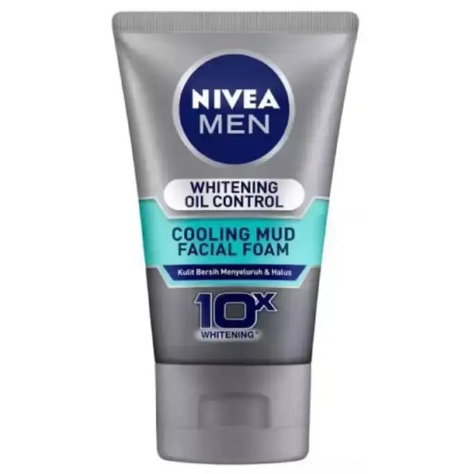 فوم شستشو و کنترل چربی صورت مردانه نیوا وایتنینگ اویل کنترل 100 میل Nivea Men Whitening Oil Control Total Recharge Facial Foam