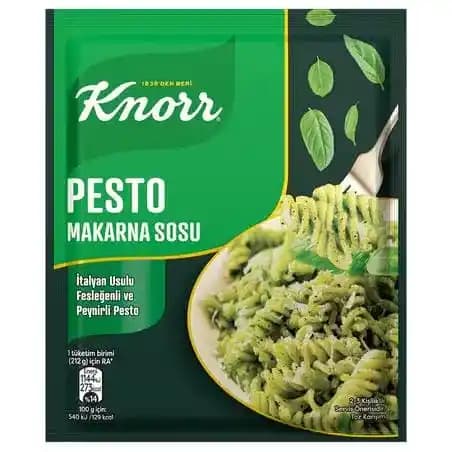پودر سس پستو با طعم ترافل و قارچ خامهای کنور 50 گرمی Knorr Kremali Truf Mantarli Makarna Sosu