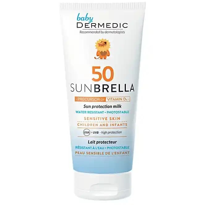 کرم ضد آفتاب کودک و نوزاد درمدیک سانبرلا برای پوست حساس 50 میل Dermedic Sunbrella Sensitive Skin Children and Infants SPF50+