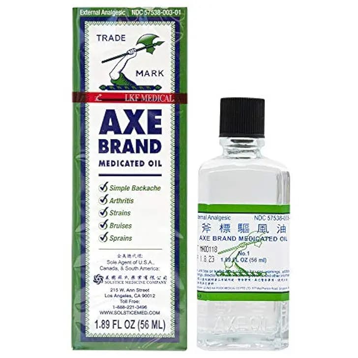 روغن تسکین درد ابوفاس برای عضلات، مفاصل و کمر (اکس) 56 میل Axe Brand Medicated Oil (Muscle, Joint, and Backache Pain Relief)