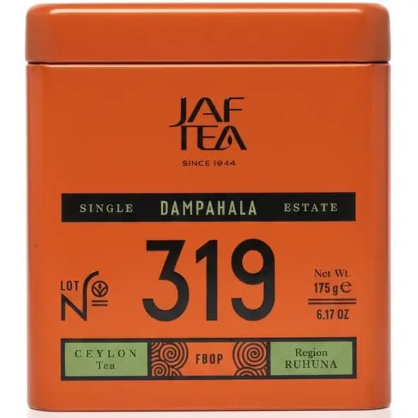 چای سیاه تک خاستگاه جف تی دامپاهالا 319 قوطی فلزی ۱۷۵ گرمی JAF TEA Single Estate Dampahala