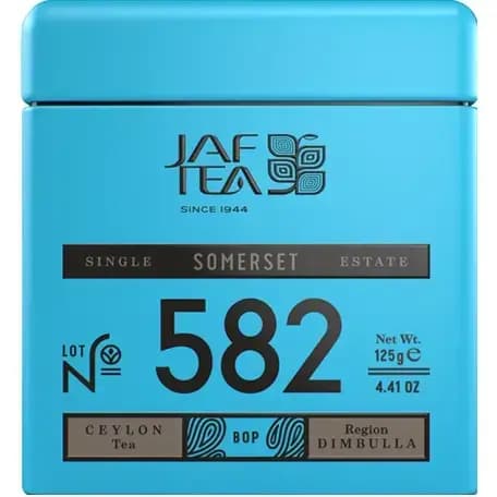 چای سیاه تک خاستگاه جف تی مدل سامرست 582 قوطی 125 گرمی Jaf Tea somerset