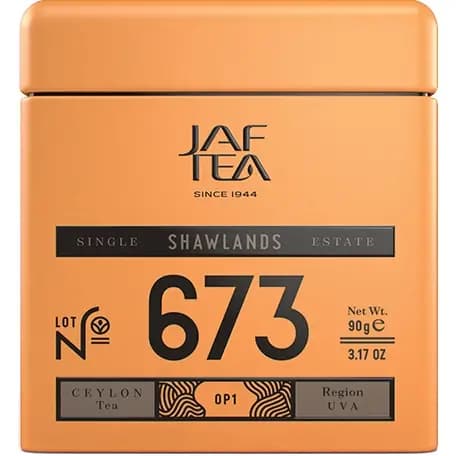 چای تک خاستگاه جف تی مدل شاولندز 673 قوطی 125 گرمی Jaf Tea Shawlands