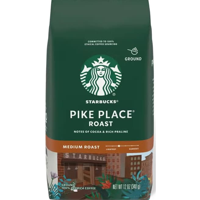 پودر قهوه استارباکس پایک پلیس مدیوم رست 1130 گرم Starbucks Pike Place Roast
