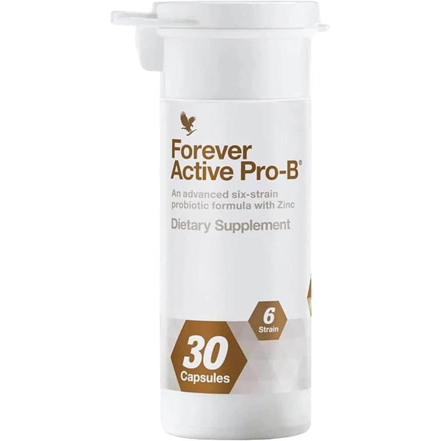 کپسول فوراور اکتیو پرو بی سین‌بیوتیک با زینک تقویت گوارش و ایمنی ۳۰ عددی Forever Active Pro-B