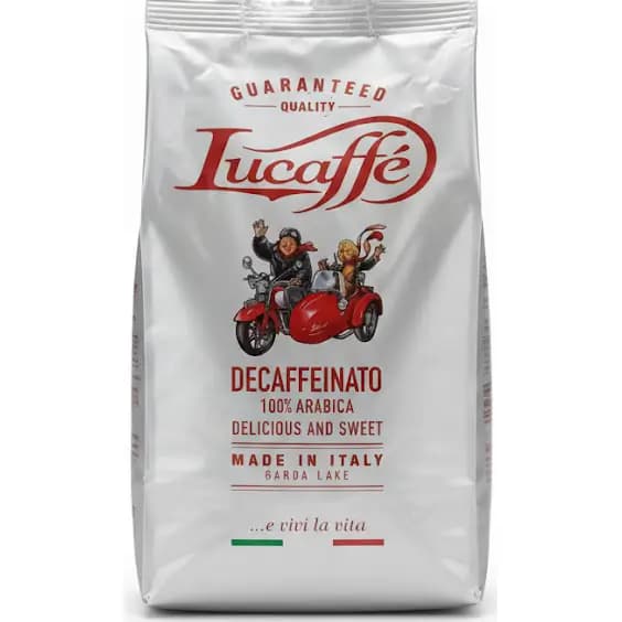 دانه قهوه لوکافه بدون کافئین ۷۰۰ گرم ۱۰۰٪ عربیکا Lucaffe Decaffeinato Decaf Coffee Beans