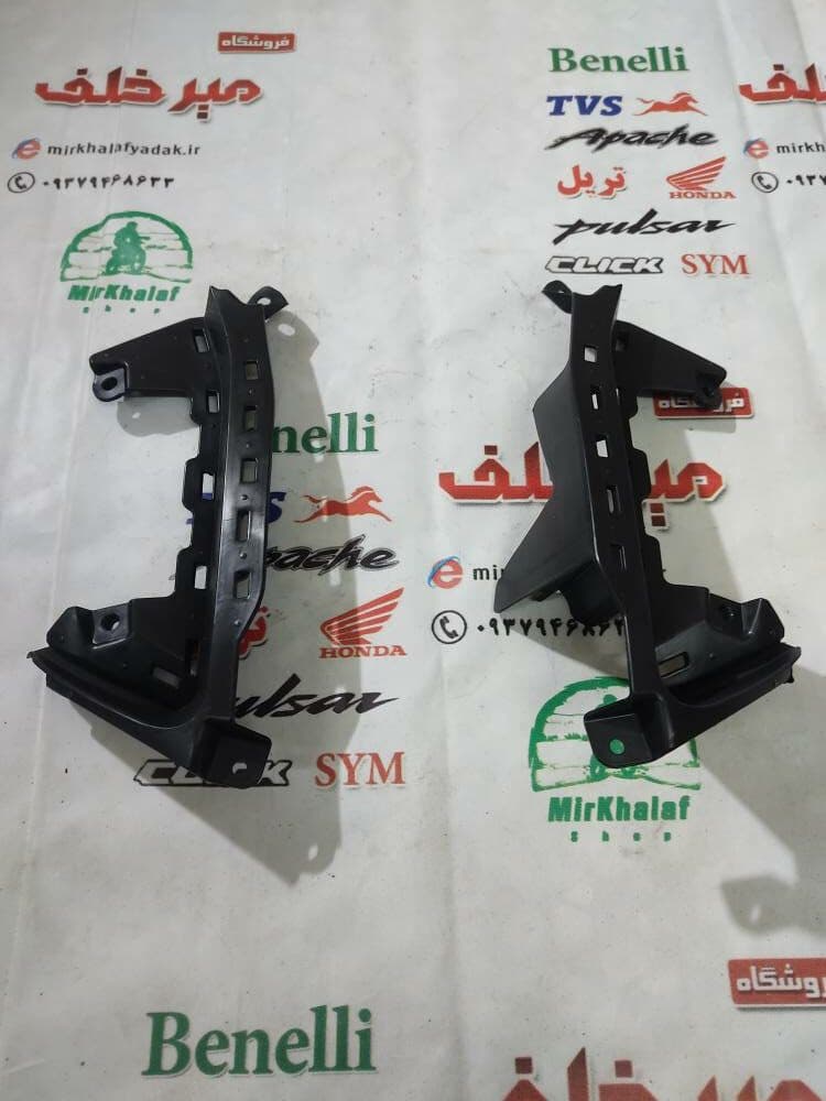 قاب (کاور فلاپ) مکمل لچکی بغل بلوری چراغ جلو موتور یاماها طرح ایروکس nvx جدید نیوفیس (جفتی) — تصویر ۲