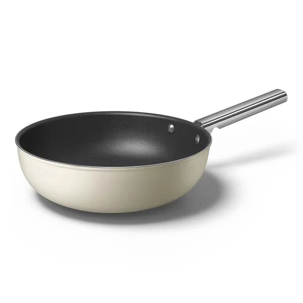 ماهیتابه وک اسمگ رنگ کرم مدل CKFW3001CRM سایز 30 سانتی متر — تصویر ۲